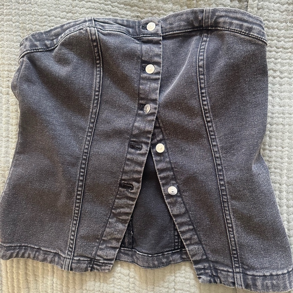 Denim bandeau top